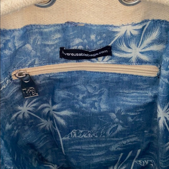 Drawstring canvas tote bag - Picture 3 of 6